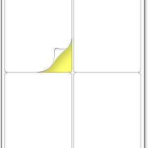 (4" x 5") 30 Sheets, Large White Labels Stickers - Laser/Inkjet Printable