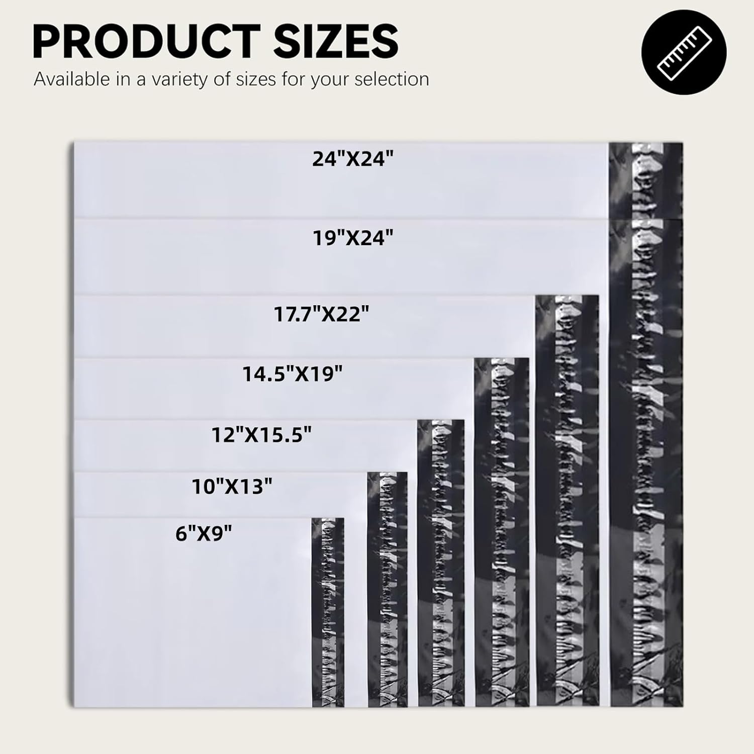 10"x13" ,White Shipping and Envelope Bags Pack of 10 - Image 2