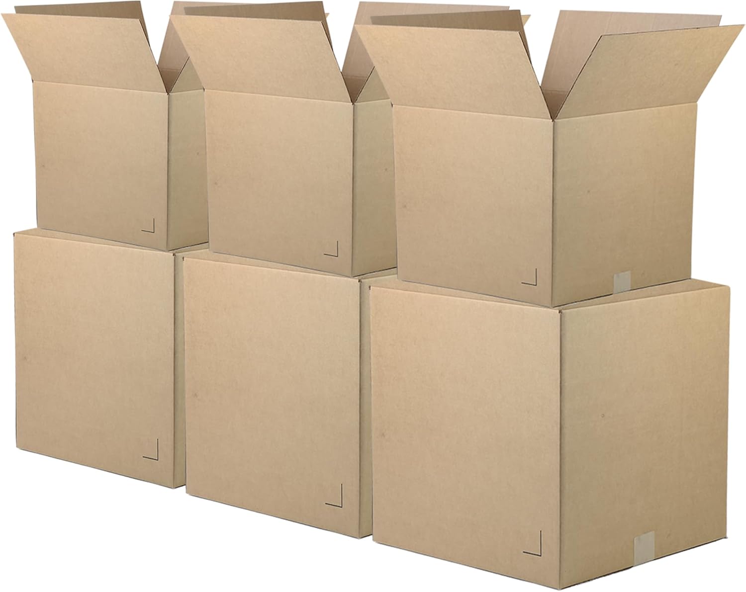 Moving Boxes 10-Pack Larger | 20x20x20 inch Brown/Kraft Corrugated Cardboard Packing, Moving & Storage for Business/Home – Durable - Eco-Friendly, Recyclable - Made in the