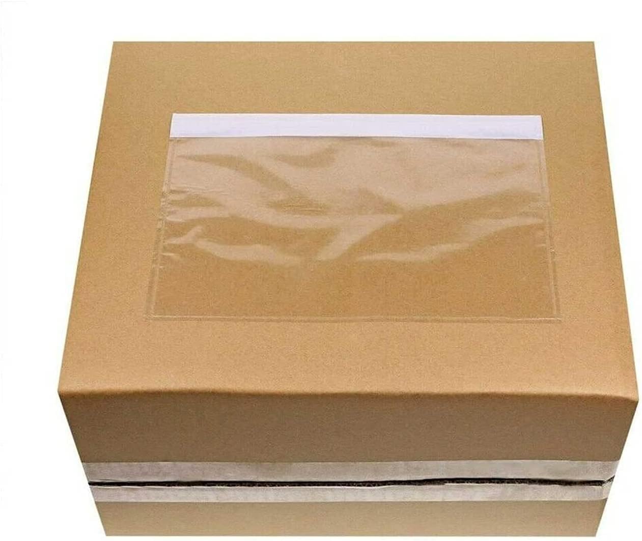 Clear 7.5'' x 5.5'' Packing List Envelopes, Adhesive Shipping Label Pouches/Sleeves (50 Pack) - Image 2