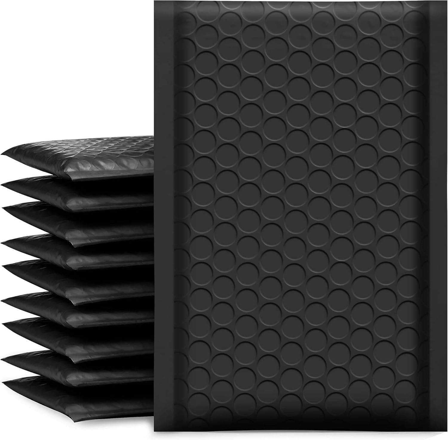 Bubble Mailers 4x8 Inch Black 50 Pack ble Size 4x7 Padded Envelopes Small Business Mailing Package Opaque Self Seal Adhesive Waterproof Boutique Shipping Bags for Jewelry Makeup Supplies #000
