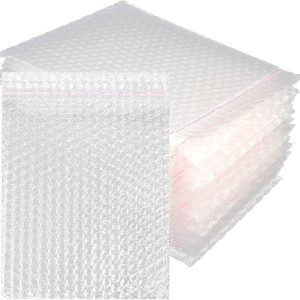 100PCS Bubble Out Bags 7”x 8-1/4”Clear Bubble Mailers, Self-Sealing Double Walled Bubble Pouch Bags for Packing, Moving, Shipping, Mailing, Bubble Cushioning Wrap Bags