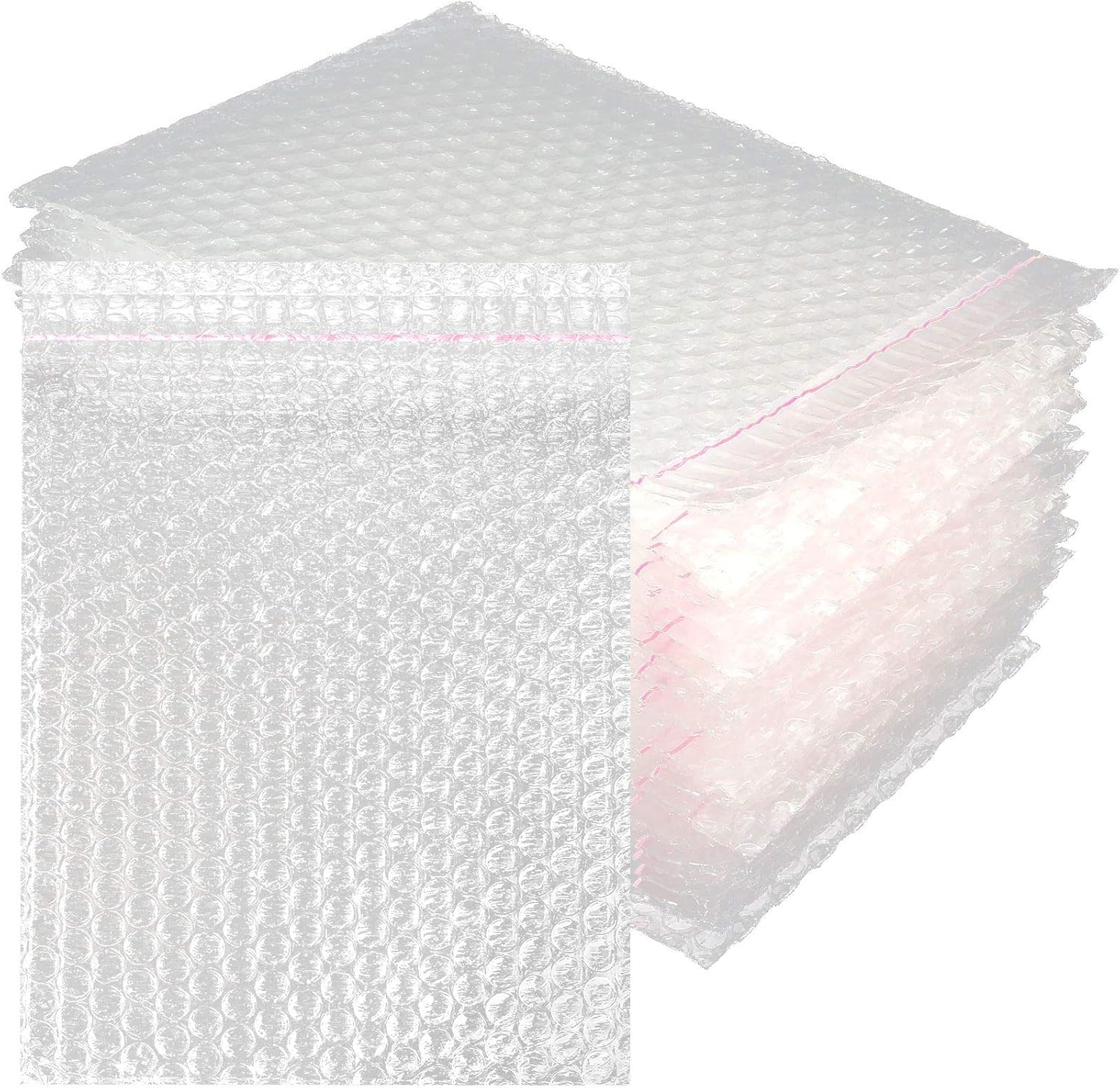 100PCS Bubble Out Bags 7”x 8-1/4”Clear Bubble Mailers, Self-Sealing Double Walled Bubble Pouch Bags for Packing, Moving, Shipping, Mailing, Bubble Cushioning Wrap Bags