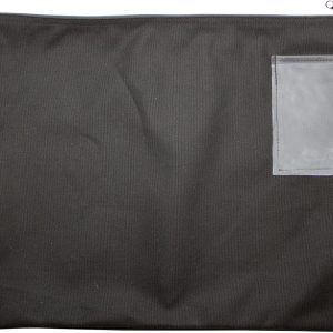 Interoffice Canvas Mailbag, Transit Envelope, Mailer Pouch, Sack for Documents, 18 x 14 inch (Black)